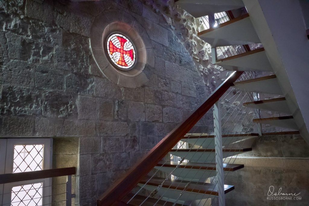 Modern stairs between the levels