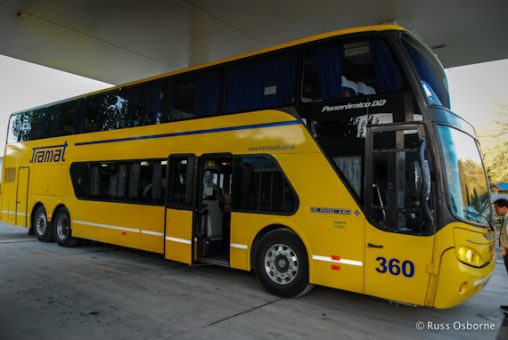 Deluxe first class bus in Argentina