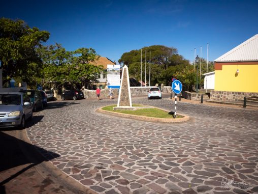 Stone paved streets in Sint Eustatius.